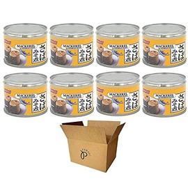 Nissui Canned Mackerel 4 Flavor Variety Pack - Soy Sauce, Soybean Paste, Brine, Oil - 6.52 Oz (185g) Each (8-Pack (Soybean Paste))
