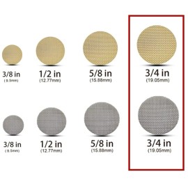 Pipe Screens brass 1/2 3/4 5/8 3/8 inch for smoking Filters Stainless Steel 200p - 3/4 in / 19.05mm / 200Pcs