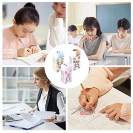 Cute Eraser, Set of 6, Stick Eraser, Popular, Pencil Eraser for Kids, School Supplies, Party Favors, Stationery, Elementary School, Middle School, High School Students, College Students, Cute, Stationery, Portable, Learning