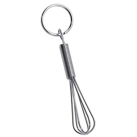 Contacto Stainless Steel Keyring Whisk Chrome with Ring