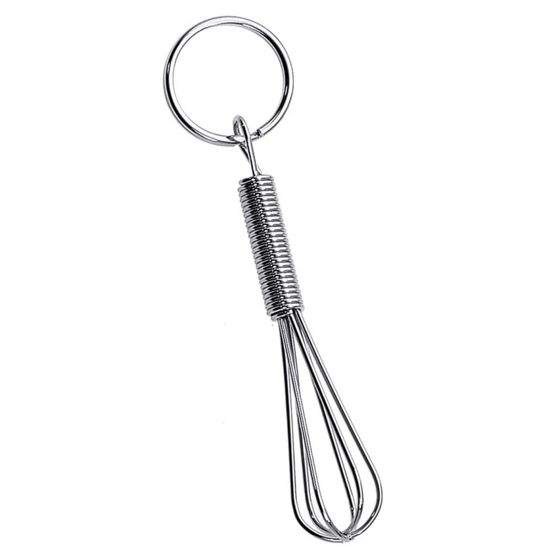 Contacto Stainless Steel Keyring Whisk Chrome with Ring