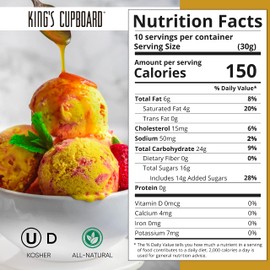 King's Cupboard Butterscotch Caramel Sauce and Gourmet Dessert Topping - (2 pack) Ice Cream Topping, Dessert Sauce, Syrup Perfect For Baking