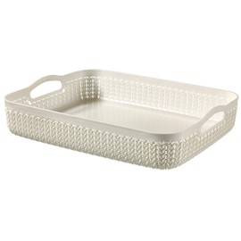 CURVER Basket, plastic, off-white, 35,20 x 26,8 x 7,4 cm