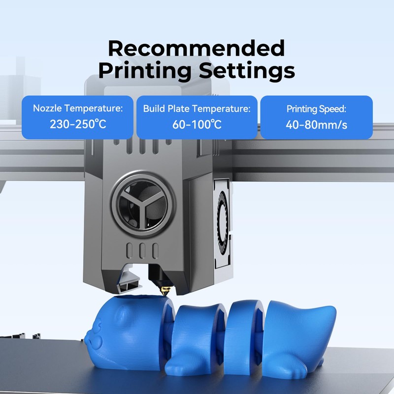 Creality PETG Filament Refill 1.75mm 1KG, No-Spool for Bambu Lab