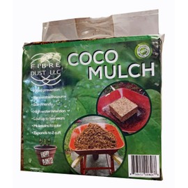FibreDust 17 lbs Coconut Coir Mulch - 4KG Pack of 2-100% Natural Coconut Husk - Shredded and Cut Pieces - Great Ground Cover - Helps in Retention of Water - No Added Color