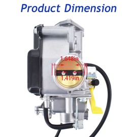 Silscvtt Carburetor with Intake Boot Replacement for Honda Sportrax 400 TRX400EX 2x4 1999-2008 / Honda TRX400X 2x4 2009-2014 Replaces 16100-HN1-013 Carb