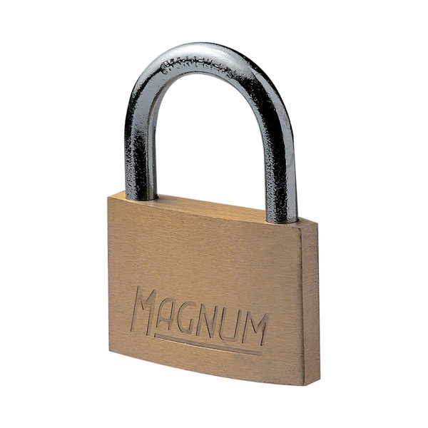 Master Lock CAD40 Magnum Padlock with Brass Body and Key, Gold, 5,4 x 4 x 1 cm