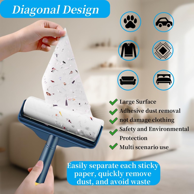 Bryzant Large Lint Rollers 6.3 inches Pet Extra Sticky Roller