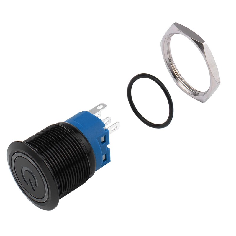 JIQI 22 mm Momentary Waterproof Pressure Switch 12 V to
