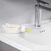 Jaugufiy Ceramic Duck Soap Tray Drain Soap Holder Soap Dish