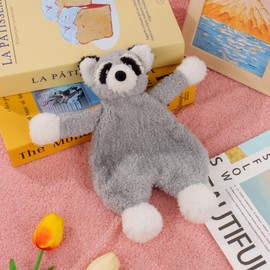 Apricot Lamb Raccoon Soft Baby Comforter Loveys for Babies, Security Blanket for Baby Boy and Girl, 10.3 Inches for Infant and Toddlers