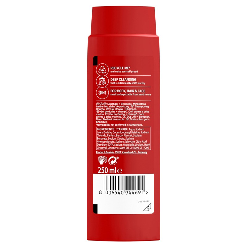 Old Spice Deep Sea 3-in-1 Shower Gel & Shampoo for