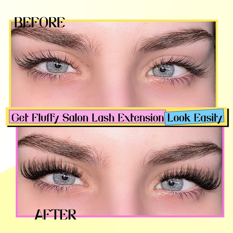 ALICE Fluffy Volume Lash Clusters Natural Lash Extensions DIY Eyelash