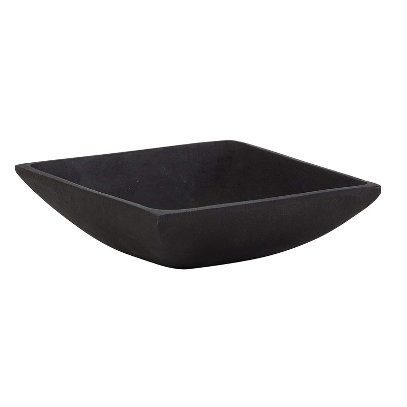 47th & Main Durable Black Cast Iron Bowl, Medium, Square,58