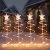 4 Packs Outdoor Spiral Lighted Christmas Trees, Warm White Spiral