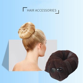 Sponge Doughnut Hair Styling Doughnut Hair Bun Maker French Twist Hair Bun Styling Hair Twist Wreath Quick Hair Bun Maker Holder Twist for Thin Hair, Simple Hairstyle Aid