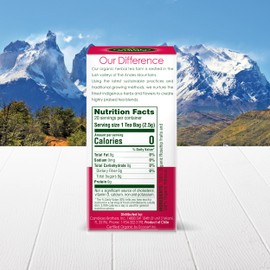 Garden Of The Andes Rosehip and Hibiscus Herbal Tea -20 Individually Wrapped Tea Bags - Caffeine Free