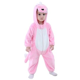 whorse Pijama Unisex para bebé, diseño de Animales, Pink Dinosaur, 100（18-24months）