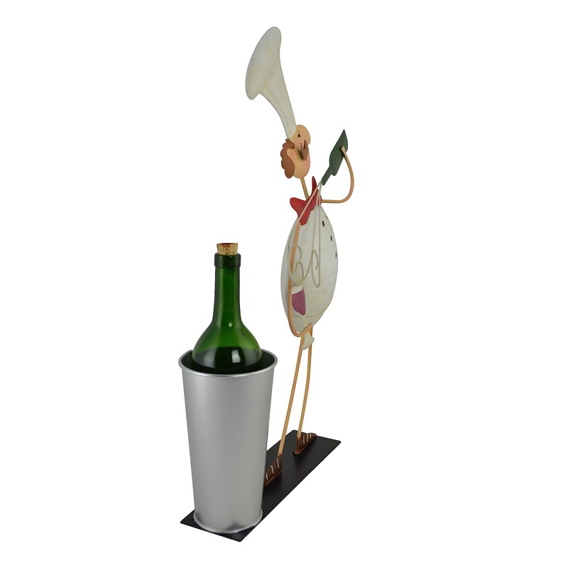 22" Inch Chef Pouring Wine Wine Bottle Holder