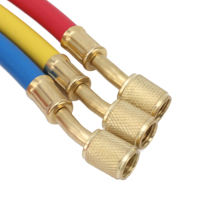 3pcs 150cm Refrigerant Charging Hose Air Conditioner Charging Hose 1/4in