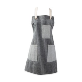 DII Women's Pantry Style Apron Collection Large Pockets, Adjustable with Long Waist Ties, One Size, Fresh Stripe
