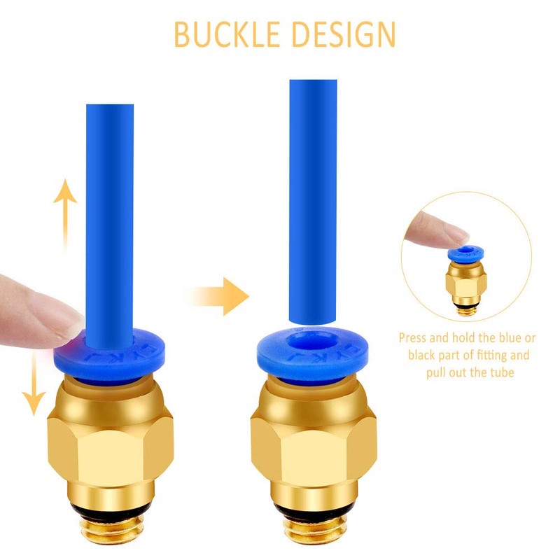 Huayue 20 PCS Pneumatic Quick Connector, 10 PCS PC4-M6 Pneumatic