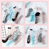 Doyime Women's Socks, See-through Socks, Summer Socks, Crew Socks, Floral