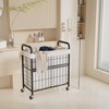Laundry Hamper 3 Section, 145L Rolling Laundry Sorter Basket with