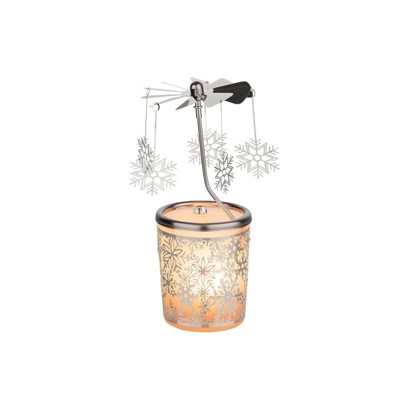 Glass Lantern, Carousel, Stars, 15 cm