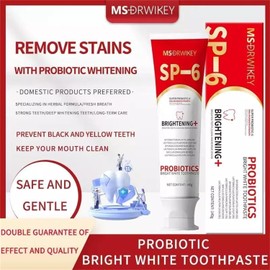 2pcs MS DRWIKEY Probiotics Bright White Toothpaste, Sp 6 Toothpaste, Sp-6 Ultra Whitening Toothpaste, Ultra Whitening Toothpaste Sp-6, Sp-6 Probiotics Whitening Toothpaste, Fresh Breath