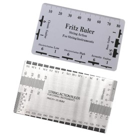 TUOREN Guitar String Action Gauge Ruler with Guitar String Pitch Ruler, Guitar String Height Gauge Measuring Set Up Tool Luthier Repairing Tool for Guitar Ukulele Bass Banjo Mandolin