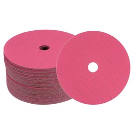 HARFINGTON 50PCS Fiber Grinding and Sanding Discs 7" x 7/8" 60 Grit Ceramic Resin Fiber Abrasive Discs for Grinding Polishing, Red