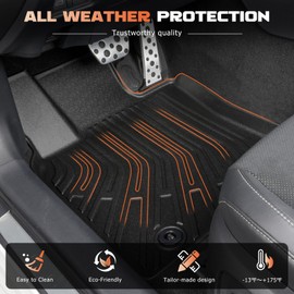 Floor Mats & Cargo Liner Set Custom Fit for Ford Bronco Sport (w/Full Size Spare Tire) 2021-2025 All Weather Protection Car Mats Anti-Slip TPE Odorless Floor Liners Ford Bronco Sport Accessories-Black