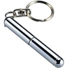 Retractable Mini Pen Made of Stainless Steel Metal Tool Pen Retractable Pocket Pen Keychain for Students, Office Staff, Construction Workers Car Keychains Ballpoint Pens Office and School Supplies