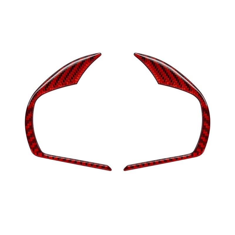 nuoozy Carbon Fiber Steering Wheel Button Frame Cover Trim Compatible