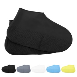 CAPASTEC Shoe Covers, Waterproof Shoe Cover, Elastic, Lightweight, Rain Shoe Covers, 4 Sizes, 5 Colors, Rain Shoe Cover, Black