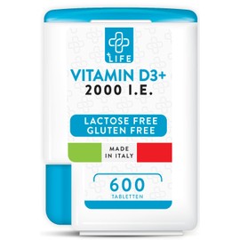 +LIFE - Vitamin D3 K2 High Dose Mk7 with Vitamin C PiuLife® - 200 Tablets, Vitamin D3 K2 Children, Health for Bones and Immune System - Regulation Calcium and Phosphorus Balance