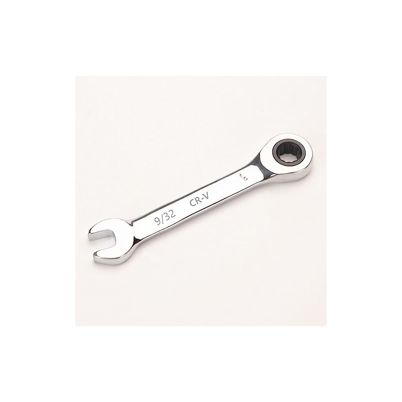 FLZOSPER 9/32-inch SAE Stubby Box End Head Geared Wrench, 72-Tooth
