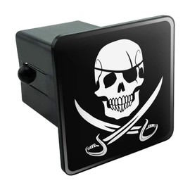 GRAPHICS & MORE Pirate Skull Crossed Swords Jolly Roger Tow Trailer Hitch Cover Plug Insert 2"