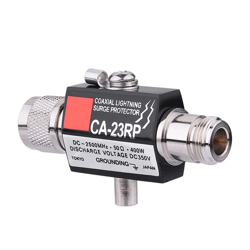 QANYEGN UHF Coaxial Lightning Arrester, Lightning Surge Protector, Coaxial Lightning