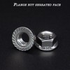 INCONTESTA 50 Pack 3/8-16 Serrated Flange Hex Lock Nuts, 304