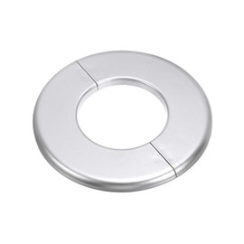 PATIKIL Wall Split Flange 2.52" (64mm),ABS Round Self-Adhesive Escutcheon Plate Buckles Water Pipe Cover for Kitchen Bathroom Arm Pipe Faucet Decoration, Silver
