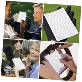 Kisangel 15pcs Golf Score Keeper Book Golf Stat Sheet Cards for Player Score Tracking Durable Coated Paper Elegant Design