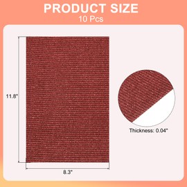 Rebower Corrugated Cardboard Paper Sheets, Corrugated Paper Cardboard Inserts [for Craft and DIY Projects] - 11.8x8.3 Inch/Red/10 Pcs