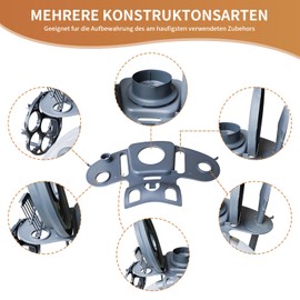 Holder for Thermomix accessories, suitable for TM5 & TM6, space for up to 9 accessories, shelf for food processor storage of accessories