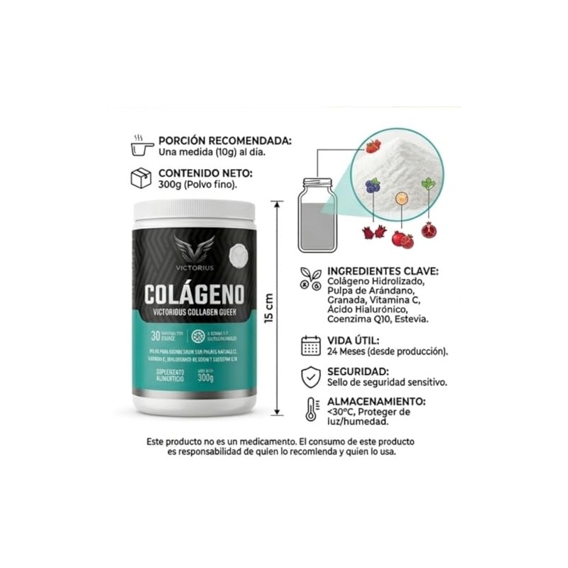 Colágeno Hidrolizado Granada/arándano | Vitamina C, Q10 e Hialurónico