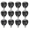 uxcell 12pcs Knurled Clamping Knobs M4 x 6mm Metric 304