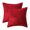 MIULEE Christmas Red Corduroy Pillow Covers with Splicing Set of