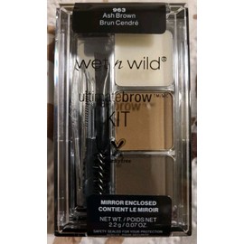 Wet n Wild Ultimate Brow Kit Ash Brown 963 Mirror, Brush and Tweezers Enclosed