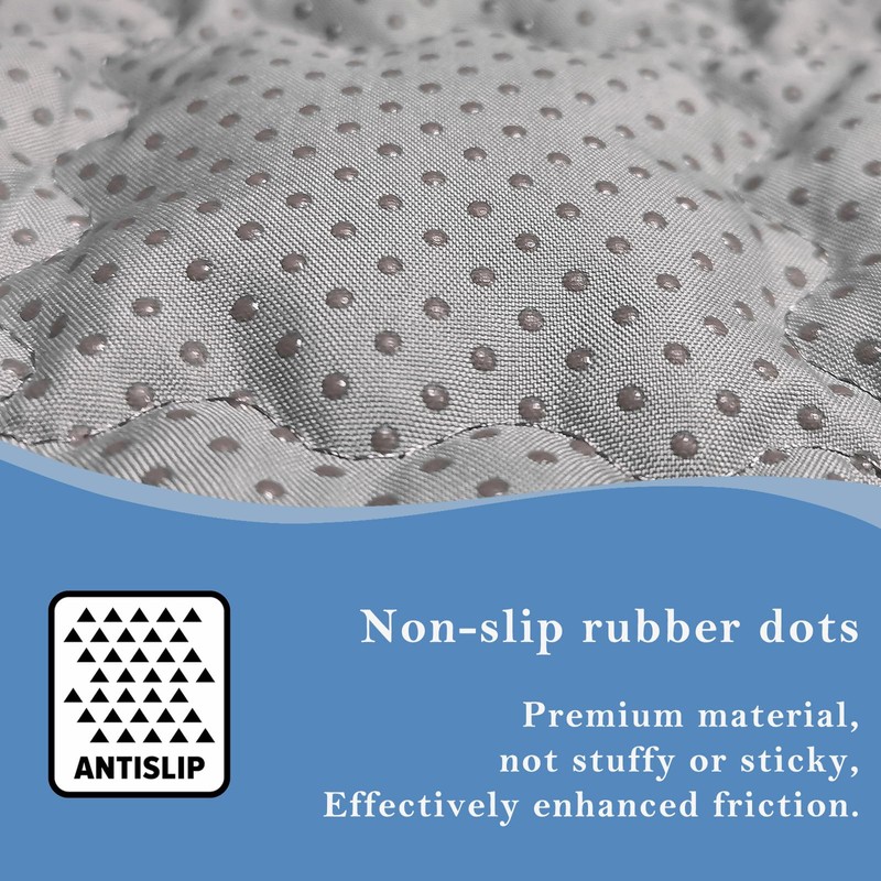 LAXVAPIU Grounding Mat Cotton Bed Pad Silver Fiber Quilted Grounded